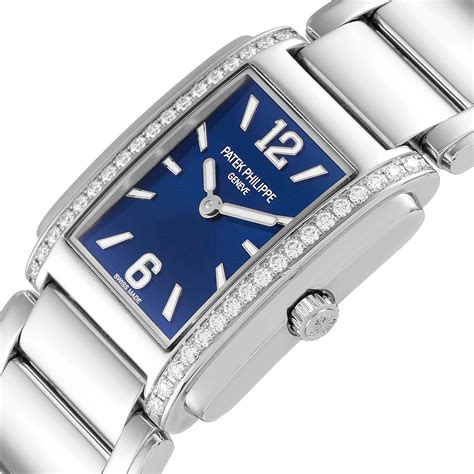 patek philippe ladies diamond watch blue dial|Patek Philippe twenty 4 women.